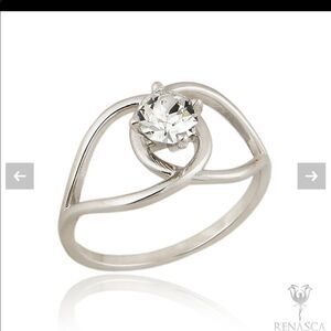 LONELY RING INFINITE CRYSTAL F + RHODIUM WHITE